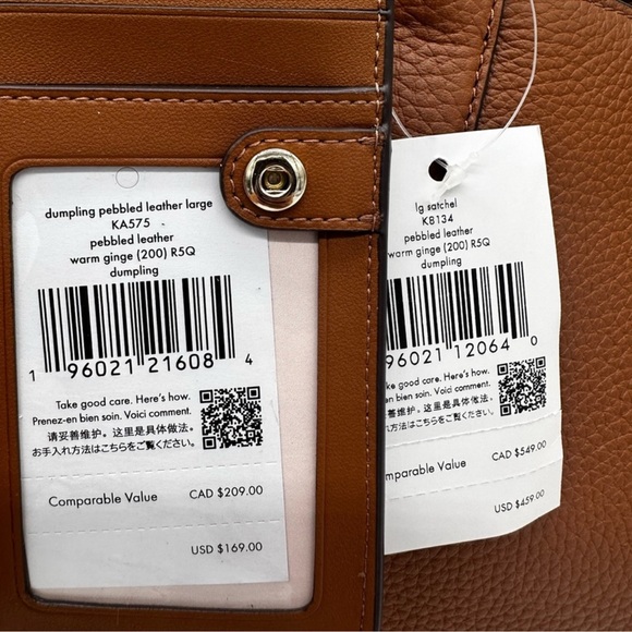 Kate Spade Large Dumpling Satchel Crossbody Bag & Leather Slim Bifold Wallet - Picture 14 of 14